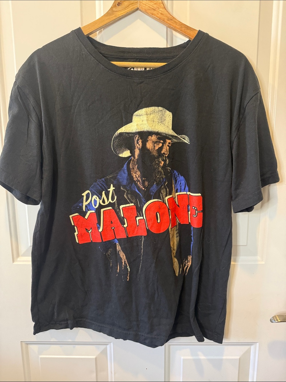 Post Malone Graphic Short Sleeve Tee - Black with Red Logo